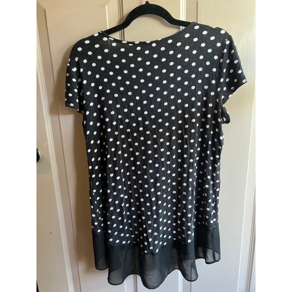 Coco Bianco Vintage 90s Polka Dot T Size L - Picture 4 of 7